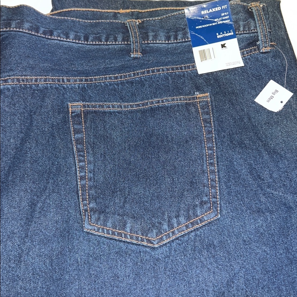 Basic Editions Relaxed Fit Plus Size Blue Jeans